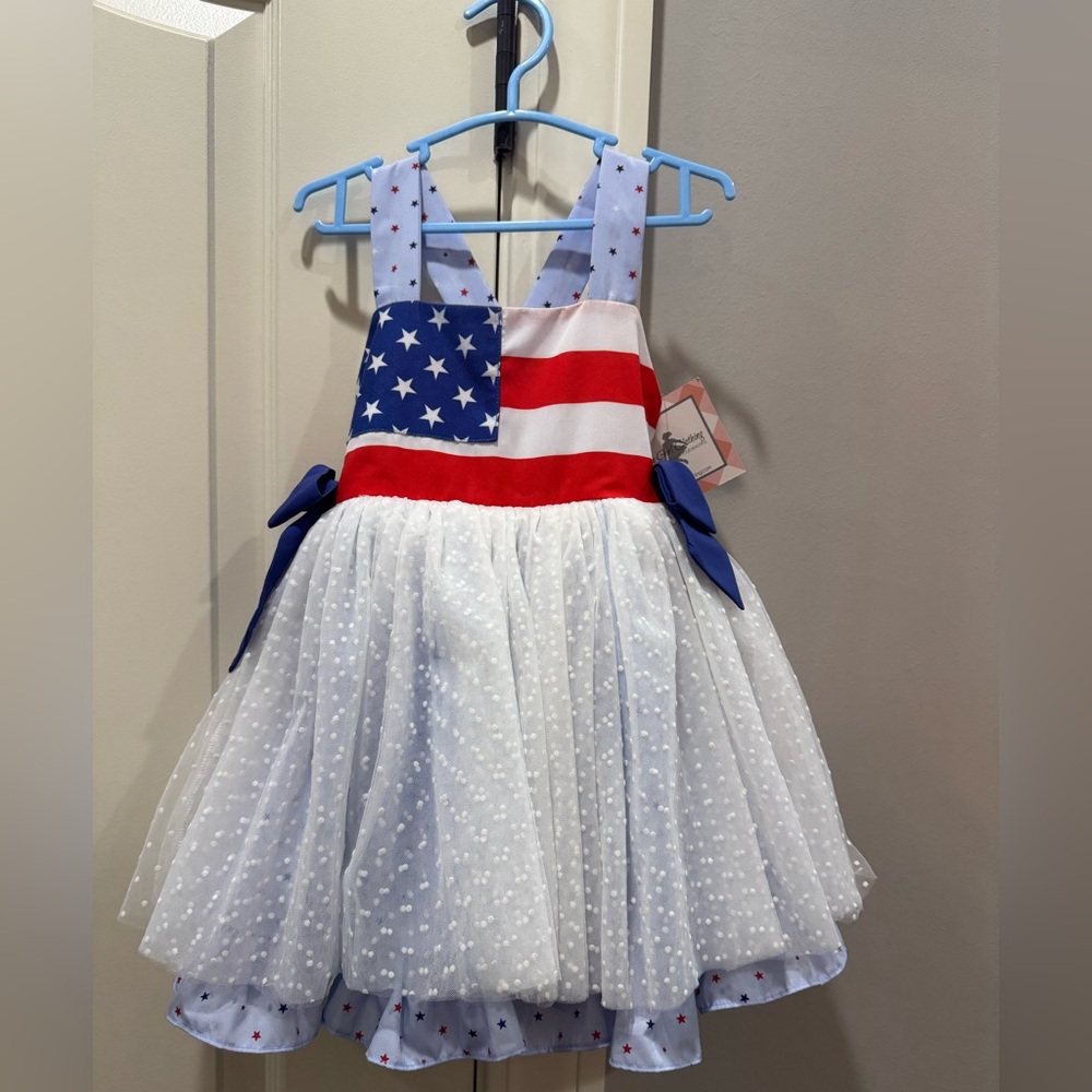 Be Girl Patriotic Adjustable Straps Dress